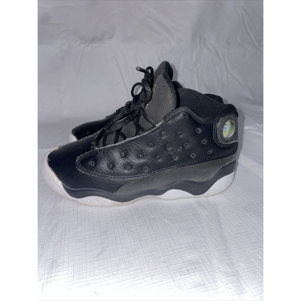 NikI Air Jordan 13 Retro 10c Toddler Black White